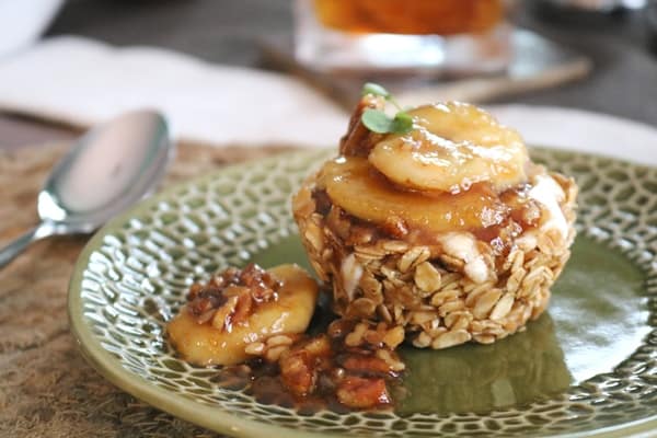 Bananas Foster Breakfast Yogurt Cheesecakes 2