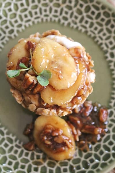 Bananas Foster Breakfast Yogurt Cheesecakes 3