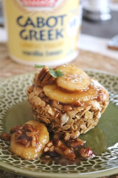 Bananas Foster Breakfast Yogurt Cheesecakes 4