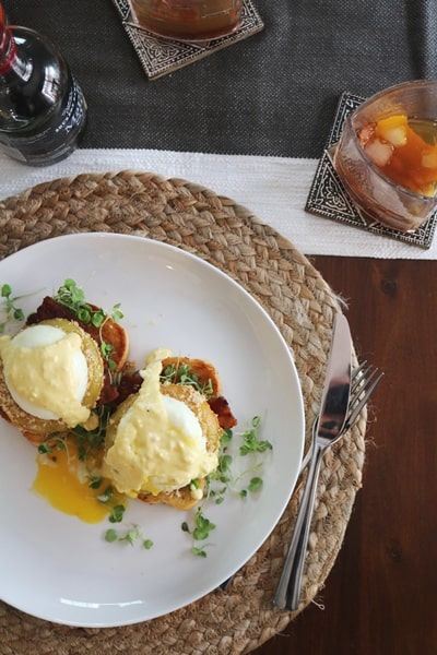 Fried Green Tomato BLT Benedicts 4