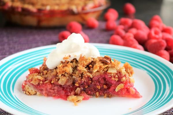 Raspberry Almond Streusel Pie with Allspice Whipped Cream 3