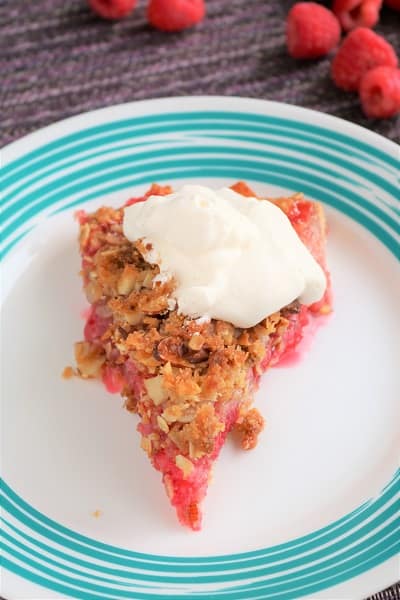 Raspberry Almond Streusel Pie with Allspice Whipped Cream 4