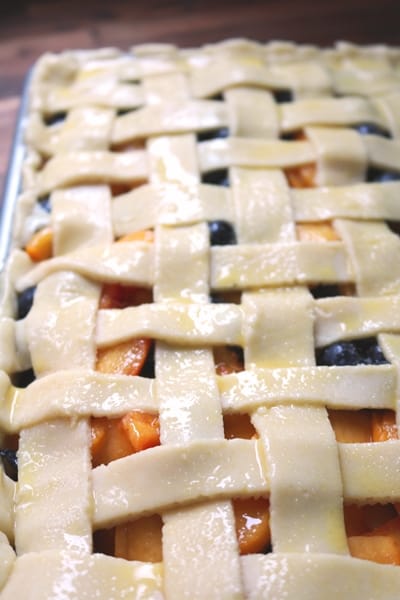Blueberry, Peach & Brie Slab Pie 2
