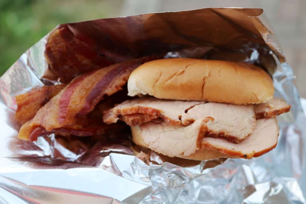 Ohio Pork BBQ Sandwich with Bacon