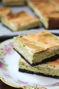Matcha Swirl Cheesecake Bars 2