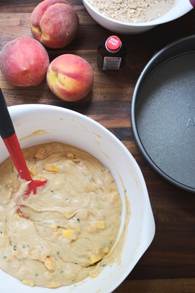 Peach-Basil Coffee Cake 1