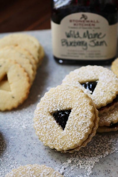 Rosemary Linzer Cookies with Blueberry Jam 3