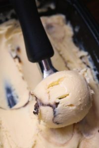 Honey Roasted Garlic Ice Cream with Balsamic Swirl 2