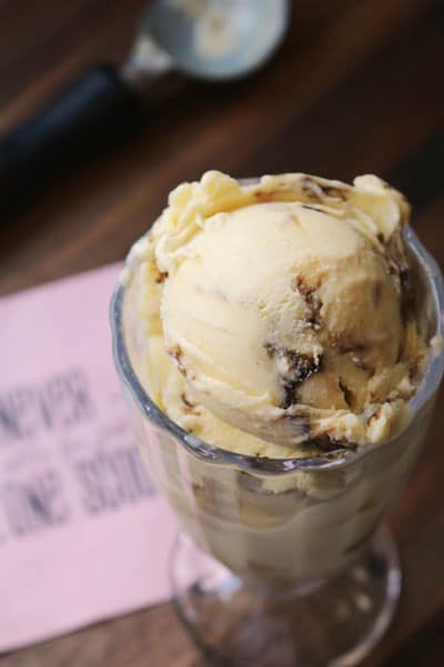 Honey Roasted Garlic Ice Cream with Balsamic Swirl 3