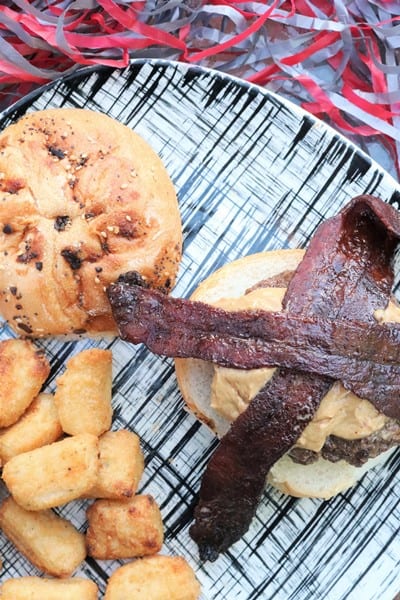 Brutus Burgers by The Spiffy Cookie #PBchocSat #recipe #tailgate