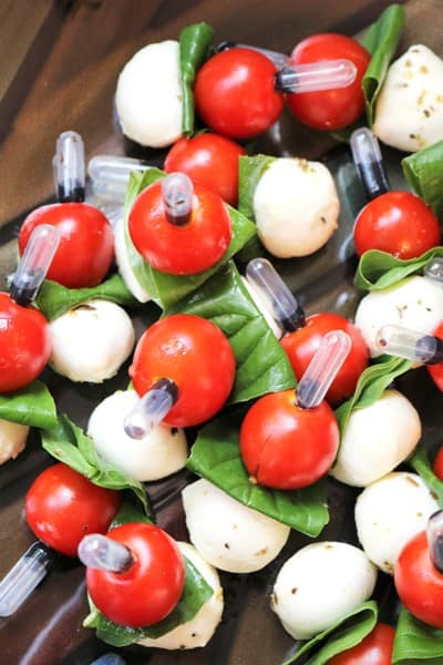Caprese Salad Skewers with Balsamic Droppers 4