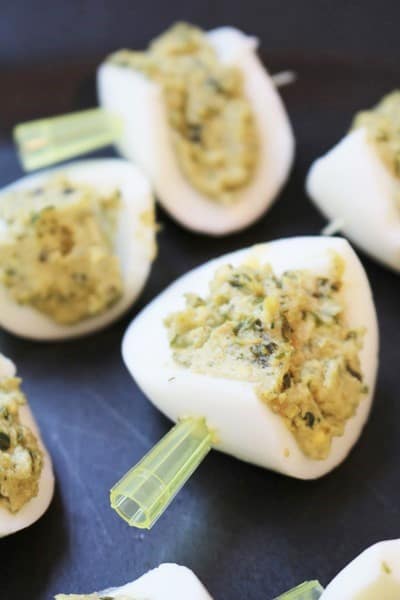 Pesto Deviled Eggs 4