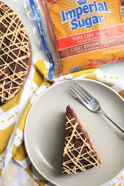 Chocolate Peanut Butter Coffee Cake with Imperial Sugar