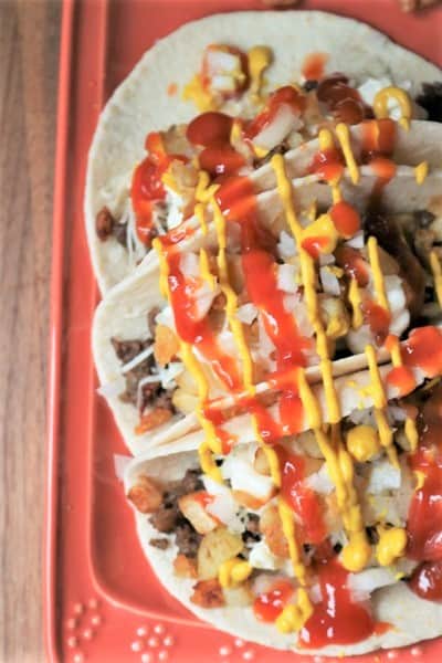 Garbage Plate Tacos by The Spiffy Cookie #recipe #taco # garbageplate