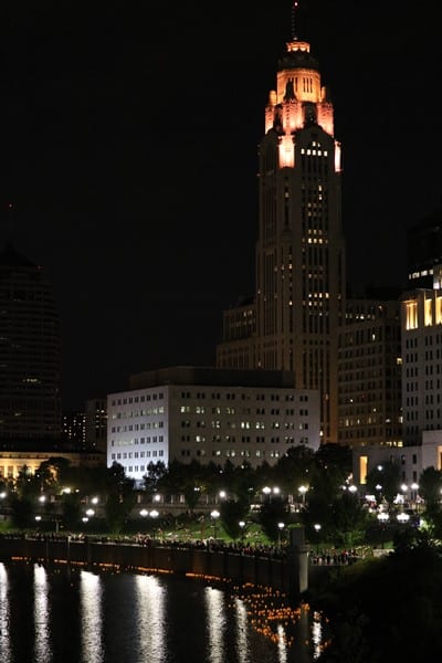 Water Lantern Festival Columbus Ohio #DowntownColumbus #ScitotoRiver #Columbus