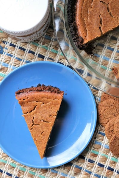 Gingersnap Pumpkin Pie #gingersnap #holidaybaking 