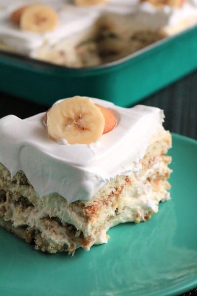 No-Bake Banana Pudding Dessert Lasagna #thespiffycookie #recipe