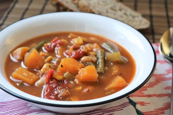 Roasted Butternut Squash Stew #veggiestew #vegetarian