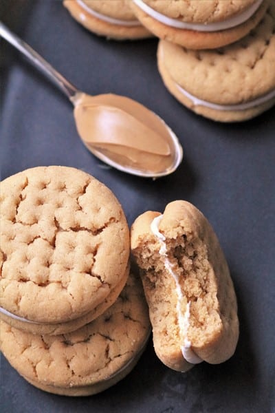 Fluffernutter Sandwich Cookies #cookiemonster