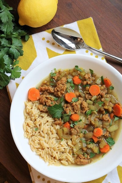Slow Cooker Curried Lentil and Sausage Soup #curry #lentilsoup