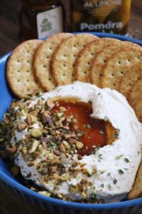 Easy Whipped Feta with Honey and Crackers