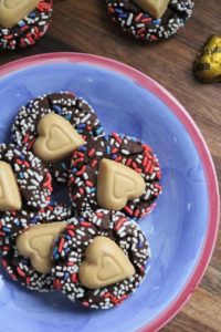 Heart of Gold Chocolate Sprinkle Blossoms #helpingcookies