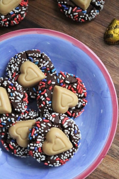 Heart of Gold Chocolate Sprinkle Blossoms #helpingcookies
