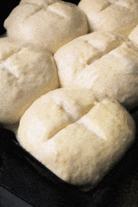 Sourdough Rolls Before and After
