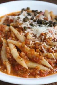 Cecamariti Pasta with Sugo Finto