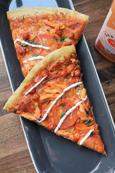 Sabauce Chicken & Chickpea Pizza #sabauce