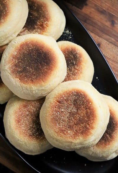 Sourdough English Muffins #EnglishMuffins