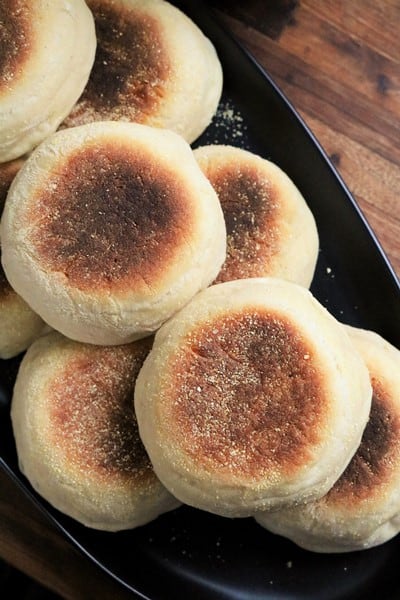 Sourdough English Muffins #EnglishMuffins