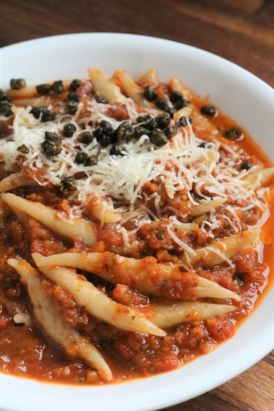 Sugo Finto with Crispy Capers