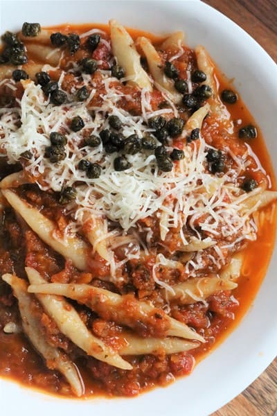 Sugo Finto with Crispy Capers