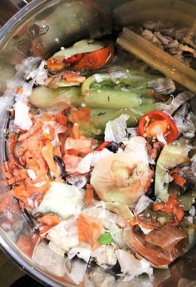 Making Vegetable Broth From Scraps