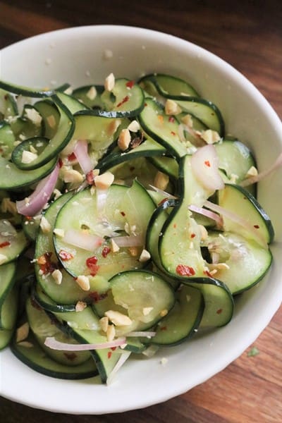 Easy Thai Cucumber Salad #vegan