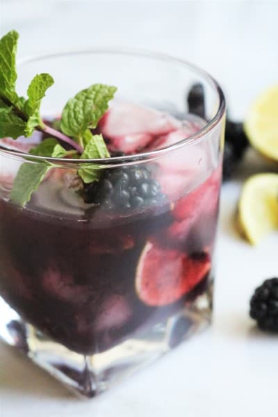 Bourbon Smash with Blackberries