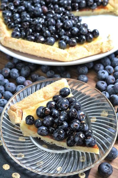 Blueberries and Cream Galette Slice