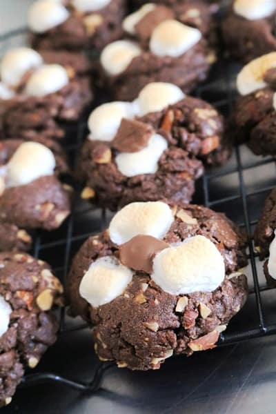 Brown Butter Chocolate Rocky Road Cookies