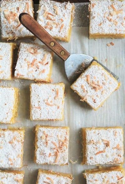 Coconut Lemon Bars from above