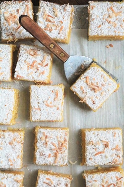 Coconut Lemon Bars from above