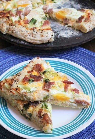 Everything Breakfast Pizza Slice