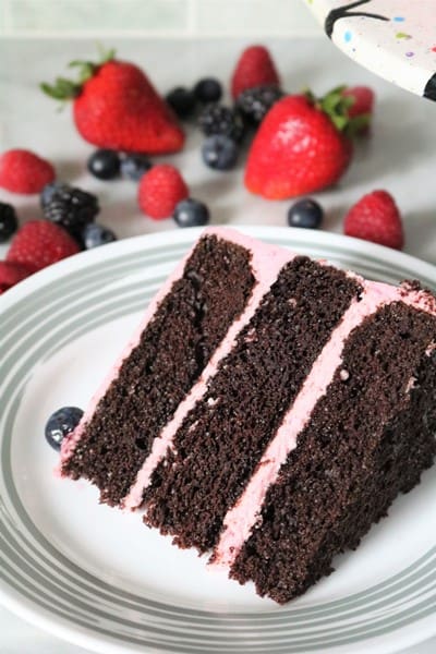 3 Layer Chocolate Cake Slice