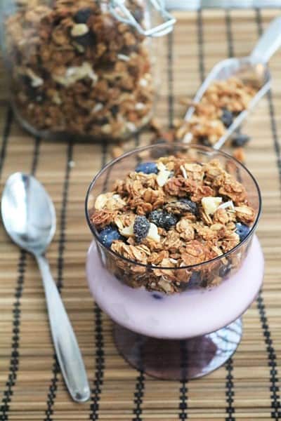Oatmeal Raisin Cookie Granola Yogurt Parfait