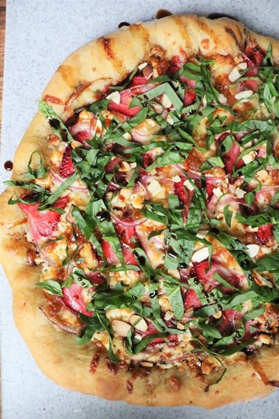 Strawberry Spinach Salad Pizza
