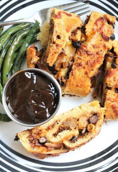 BBQ Pulled Pork Stromboli Plate