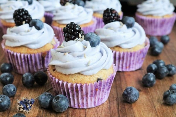 Berry Lavender Cupcakes