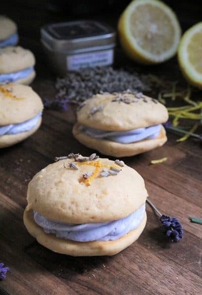 Lemon Lavender Whoopie Pies #whoopiepies #lavender