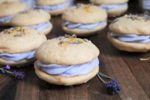 Lemon Lavender Whoopie Pies #lemon #lavender