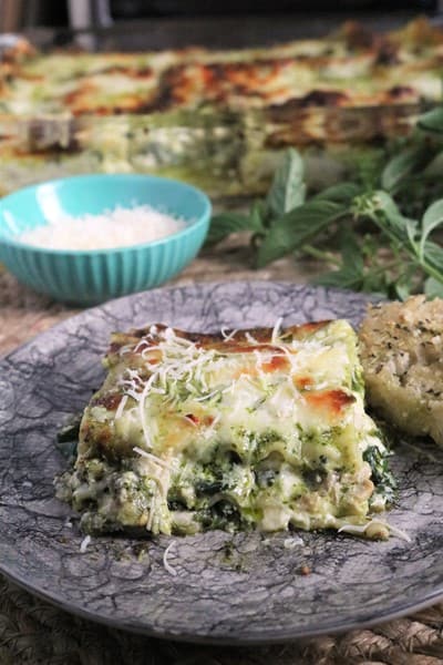 Pesto Chicken Lasagna #lasagna